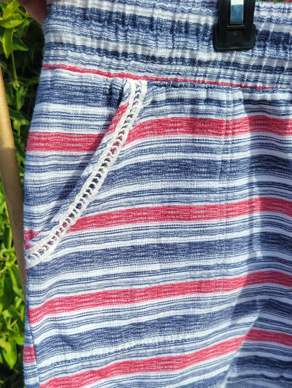 Maurices Striped Shorts - Red, Blue, White With Pockets L